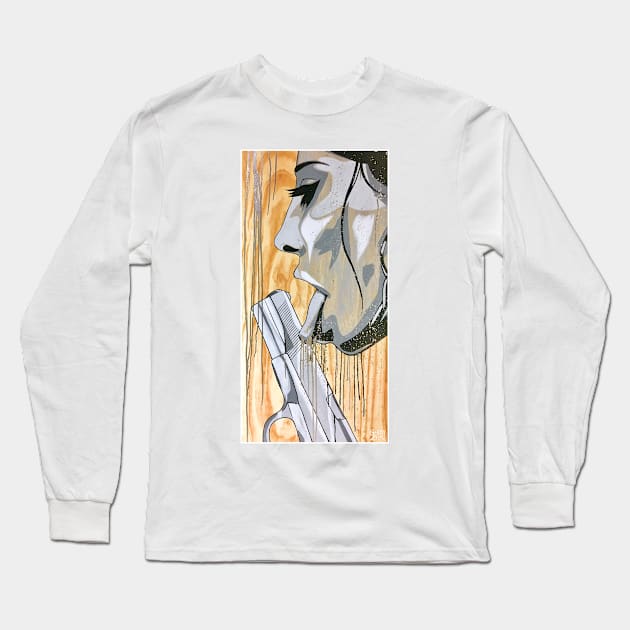 I Was A Teenage Hand Model Long Sleeve T-Shirt by Bobby Zeik Art